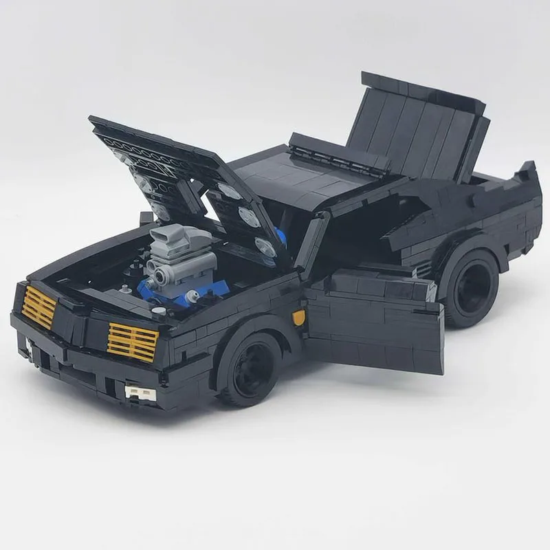 MOC-187858 Nero Nuovo V8 Interceptor Auto Da Corsa di Montaggio Cuciture Building Block Modello 1221 Parti MOC Creativo Building Block giocattolo