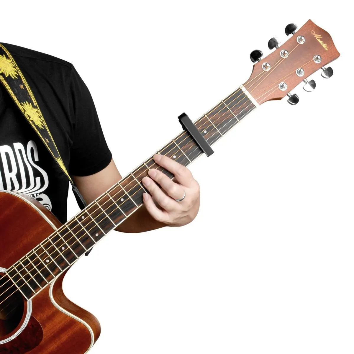 Gitarren-Kapodaster für 6-saitige akustische klassische E-Gitarre, Legierung, Metall, universeller Multifunktions-Kapodaster, Gitarrenzubehör – Detail 10