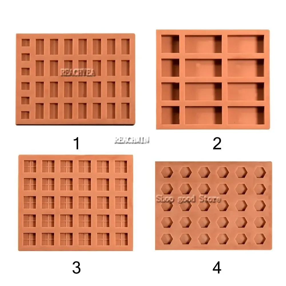 Rode Mini Baksteen Siliconen Mal Bouwmateriaal Tegel Model Mal Gebouw Maken Handgemaakte Huis Miniatuur