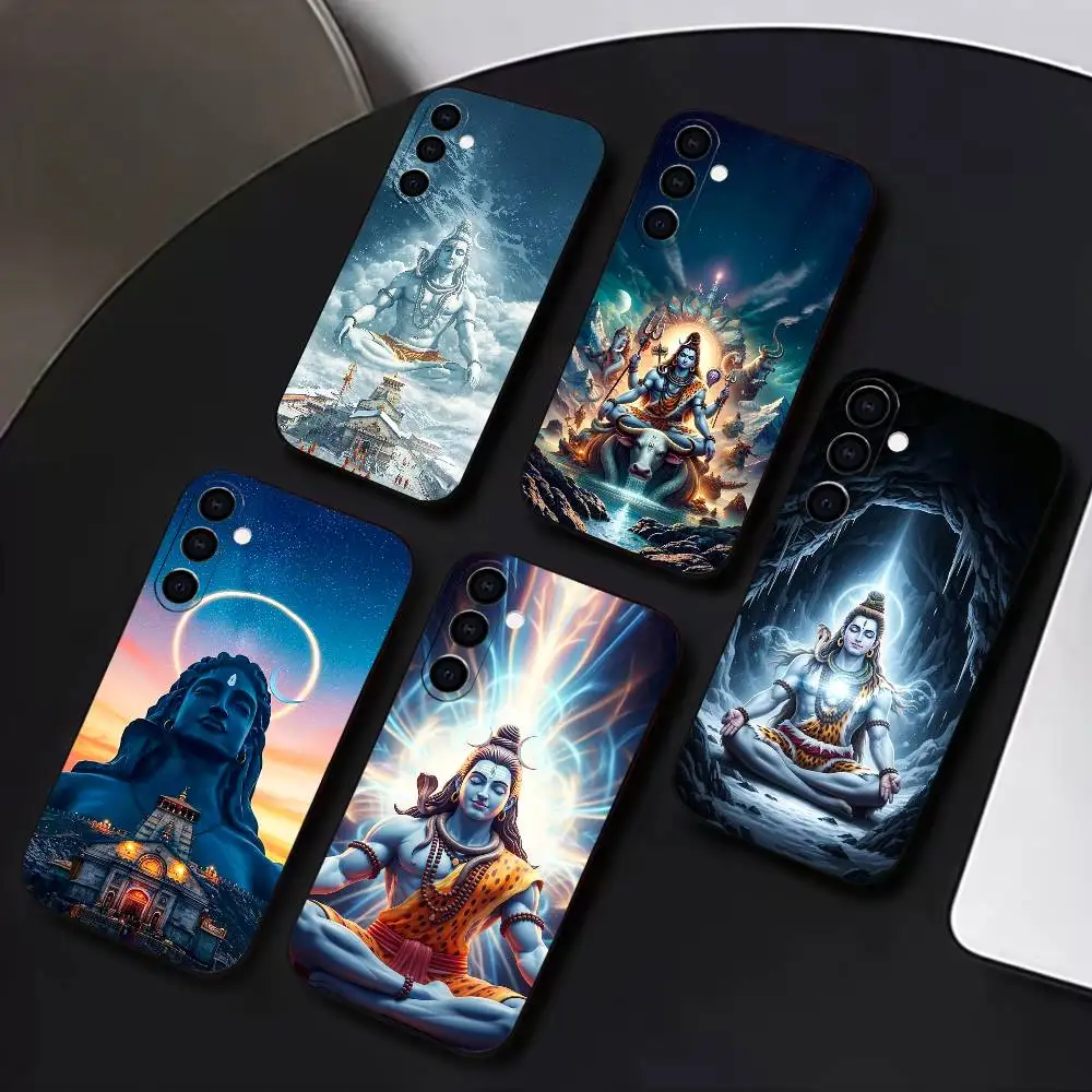 

L-Lord Shiva M-Mahadev Of India Phone Case For Samsung Galaxy A73,A72,A71,A70,A53,A52,A51,Soft Silicone Black Cover