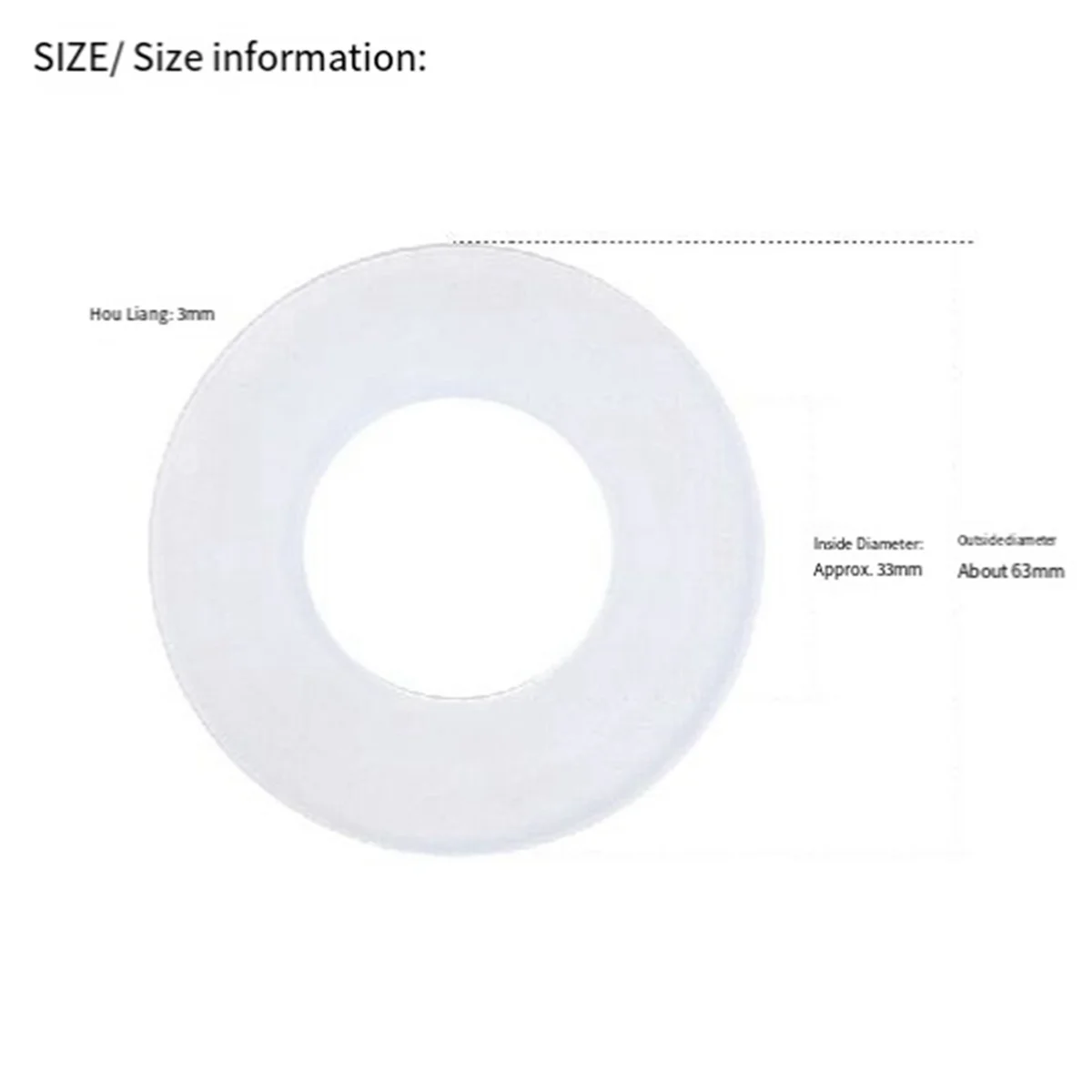 

ABQR Suitable for 816.418 Silicone Flush Valve Sealing Gasket Diaphragm Drain Valve Toilet Tank Accessories