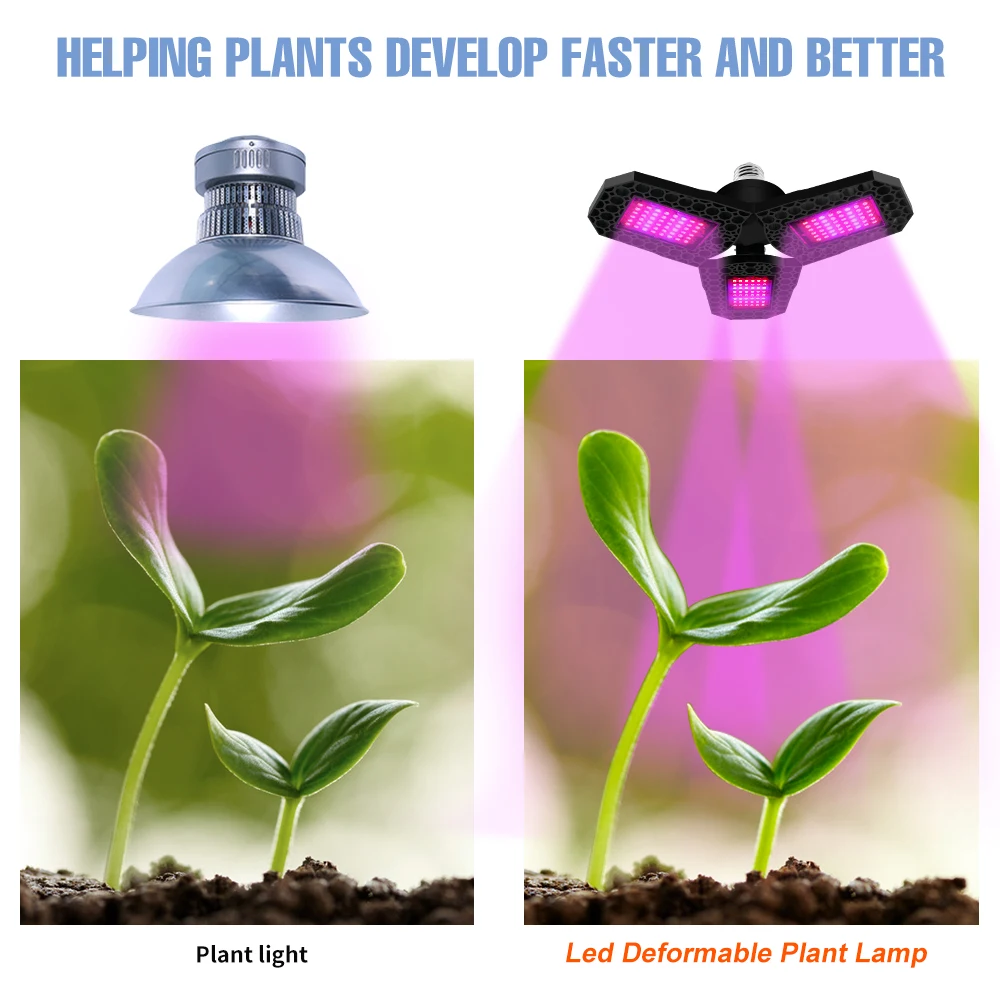 80 Вт светодиодная лампа E27/E26, полный спектр, лампа для выращивания овощей и растений для теплицы, кактуса, гидропоники, заполняющее освещение