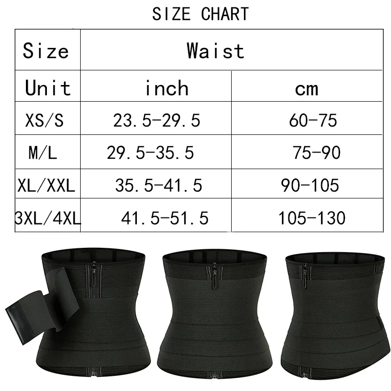 9 Steel Bones Waist Trainer Corset Shaper Adjustable Belly Tummy Control Snatch Me Up Wrap Stretch Bands Slim Body Shaper Women