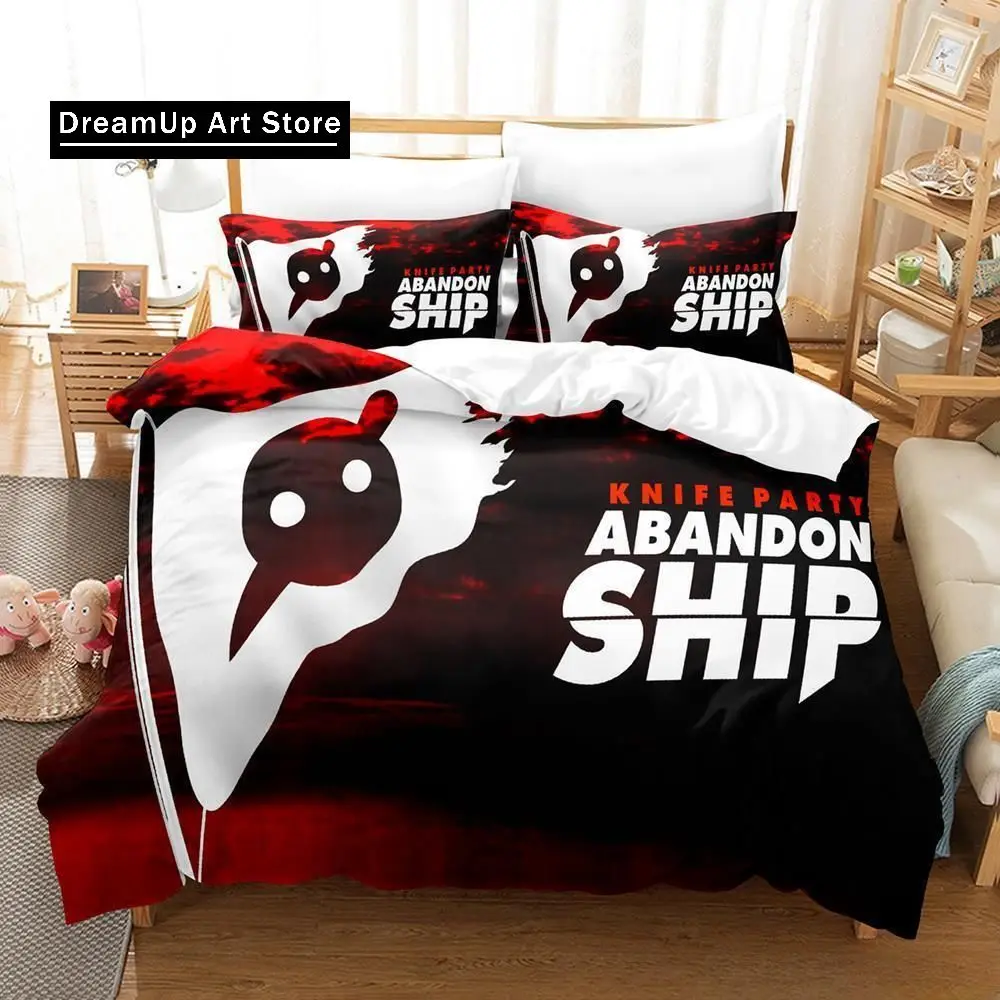 Knife Party Abandon Ship Bedding Set Single Twin Full Queen King Size Bed Set Adult Kid Bedroom Duvet cover Sets Music Bed Sheet