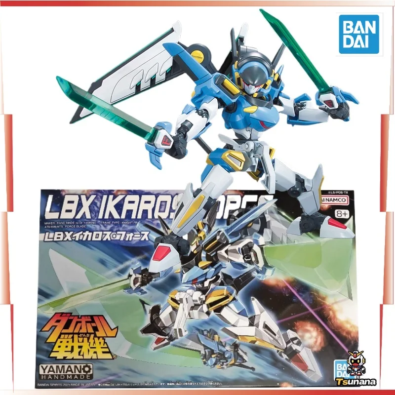 Bandai originele LBX serie Kartonnen Oorlogsbureau W LBX IKAROS FORCE anime action figure assembly model ornamenten collectie speelgoed