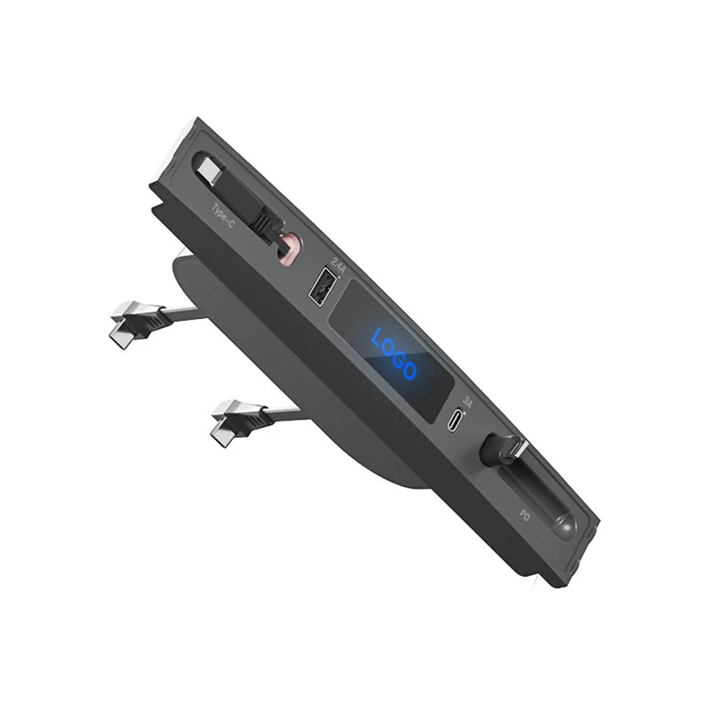 Tesla USB Hub, ricarica rapida con adattatore per cavo per Tesla Model 3 Model Y 2021 2022 2023 Docking Station della Console centrale forTesla