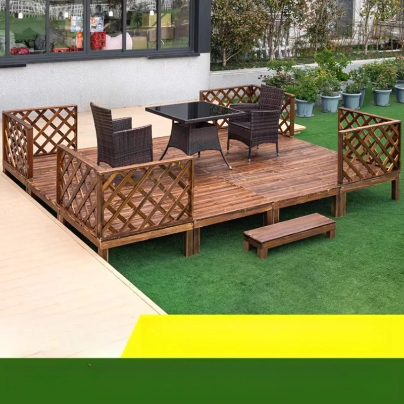 

Outdoor Platform Courtyard Garden Carbonized Self-Paving Anticorrosive Wood Floor Camping Tent Homestay Tatami Terrace