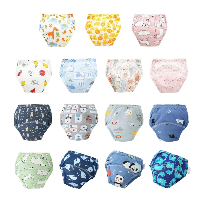 

Washable Nappy Pants Toddlers Gift Gender Neutral Cotton Underwear Baby Diapers