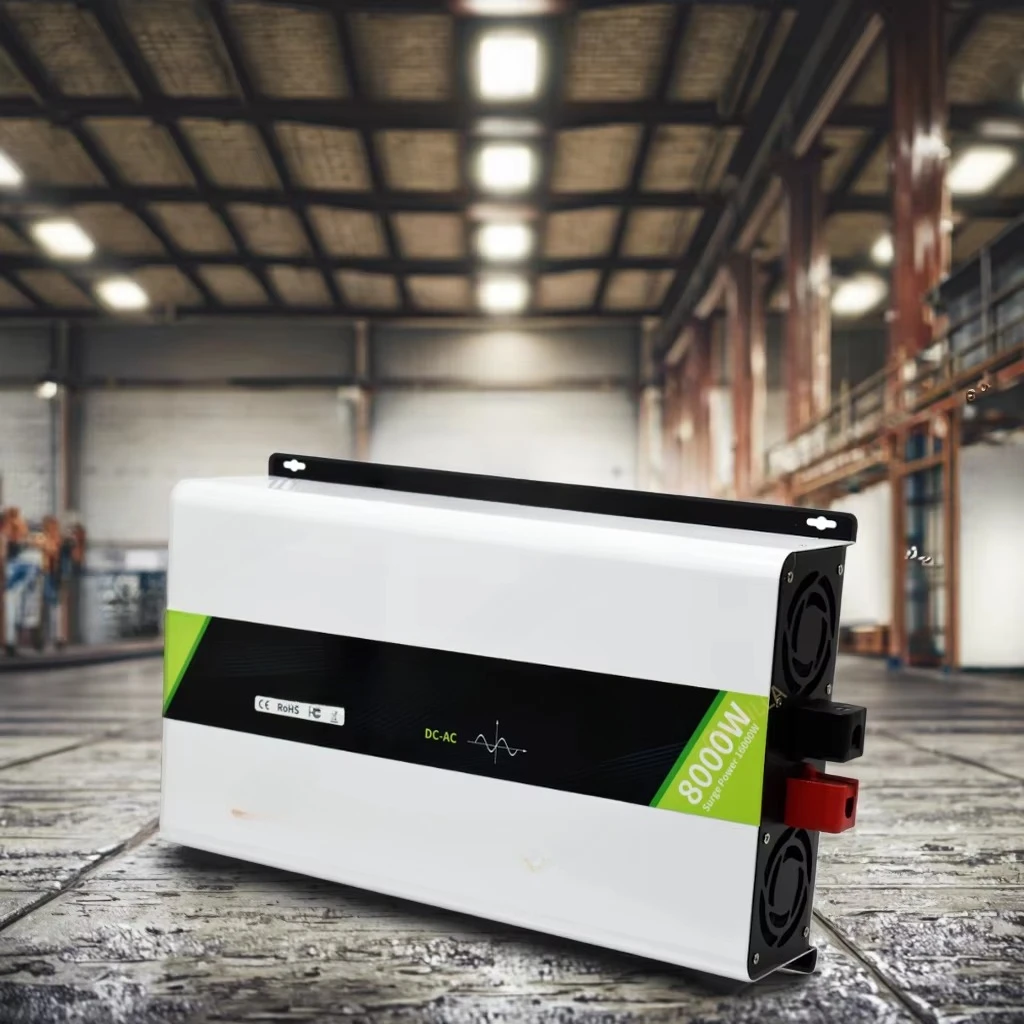 Hot Sale 10KW Dual Output Single Phase Solar Car Power Inverter Converter 24V 48V 72V Pure Sine Wave LCD Display Home Appliance