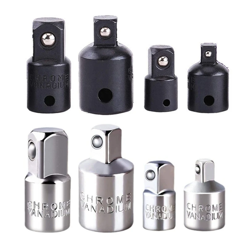 

4PCS Impact Adapters and Reducers Set Wrench Conversion 1/4, 3/8, Socket Reducers for Impact Driver Conversions