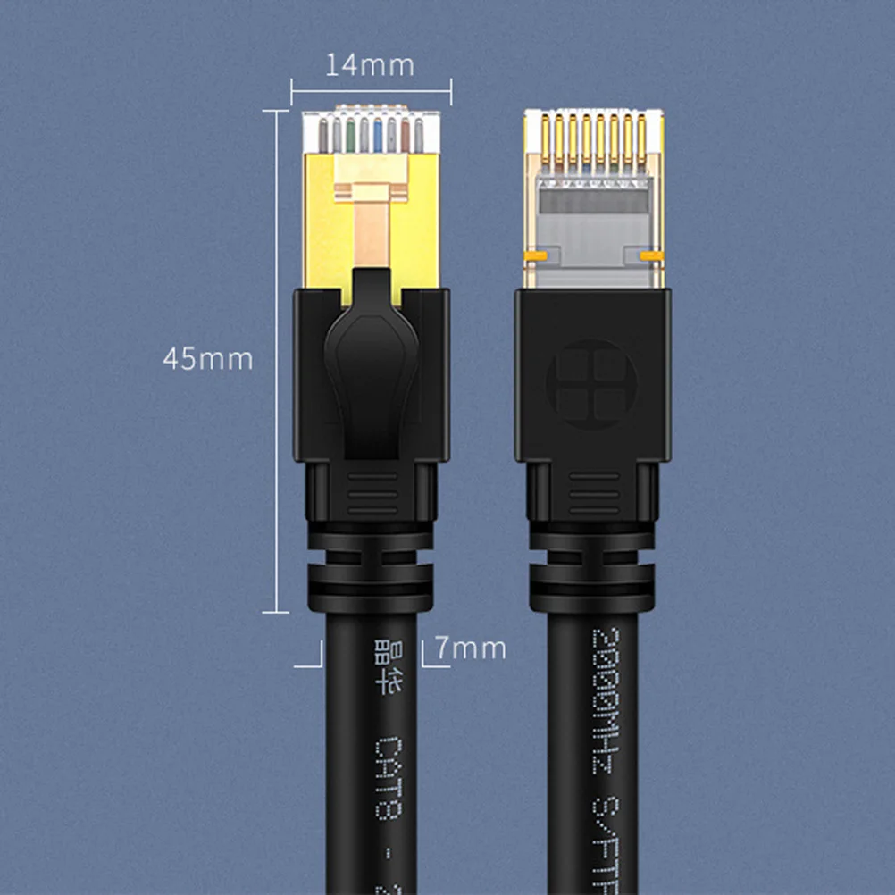 

2 Meters Cat8 Network Cable Ethernet Cord Ultrathin 40gbps Lan Cable High Bandwidth for Computer Router Modem Game Console