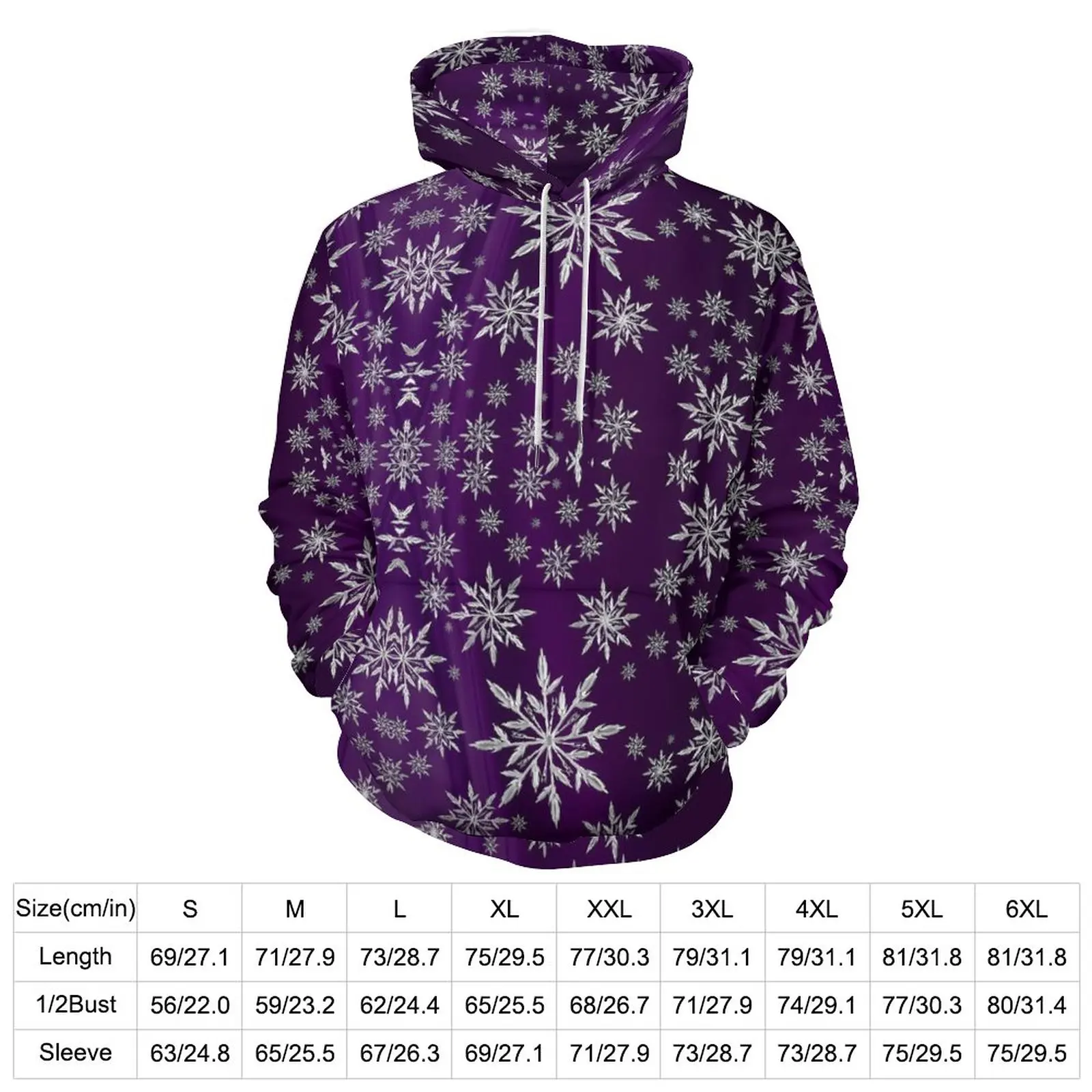 Sparkly Snowflake Hoodies Long Sleeve Christmas Fun Aesthetic Casual Hoodie Autumn Harajuku Oversized Graphic Loose Sweatshirts