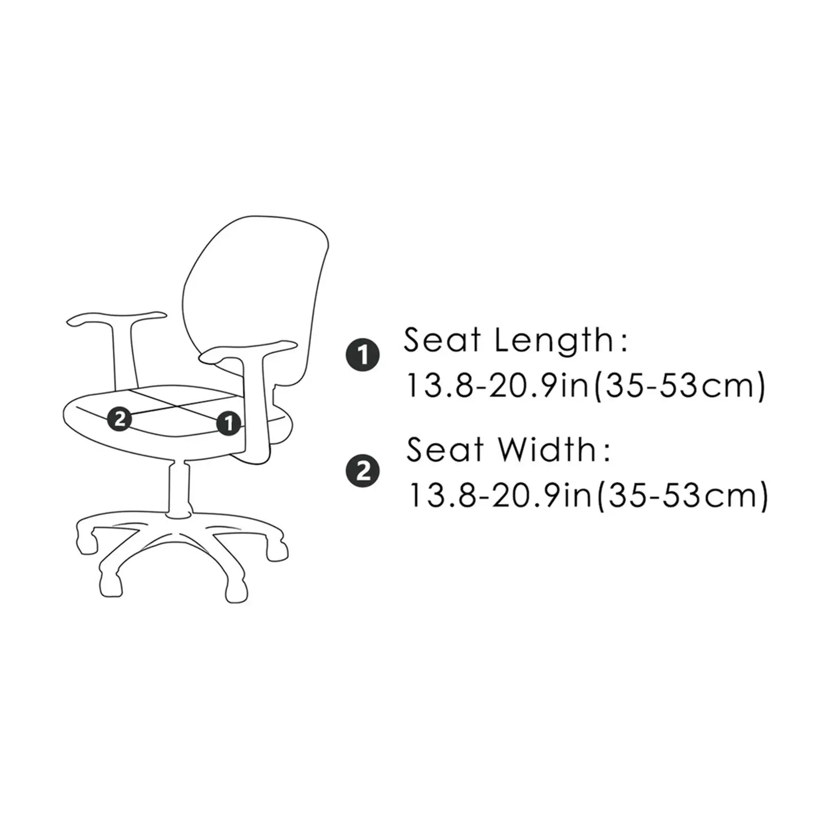 غطاء مقعد كرسي مكتب مكتب مقاوم للماء، أغطية كراسي من جلد البولي يوريثان، واقي أغطية كراسي الكمبيوتر الدوارة القابلة للتمدد