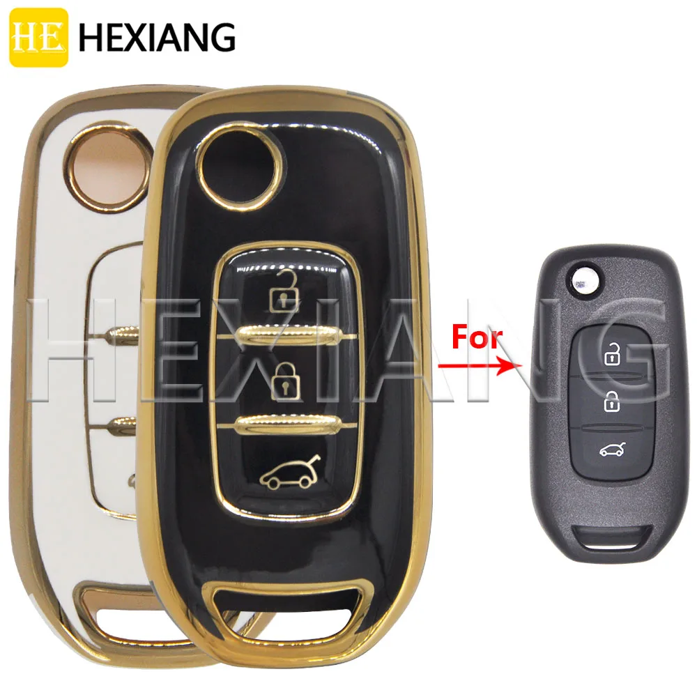 HE Car Key Protection Shell Case Cover For Renault Kwid Kadjar Captur Megane Sandero Stepway Logan Clio Arkana Dacia Duster