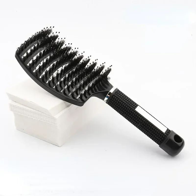 Haarborstel Varkenshaar Nylon Vrouwen Nat Krullend Ontwarren Haar Borstel Haar Borstels Hoofdhuid Massage Kam voor Salon Kappers Styling Tools