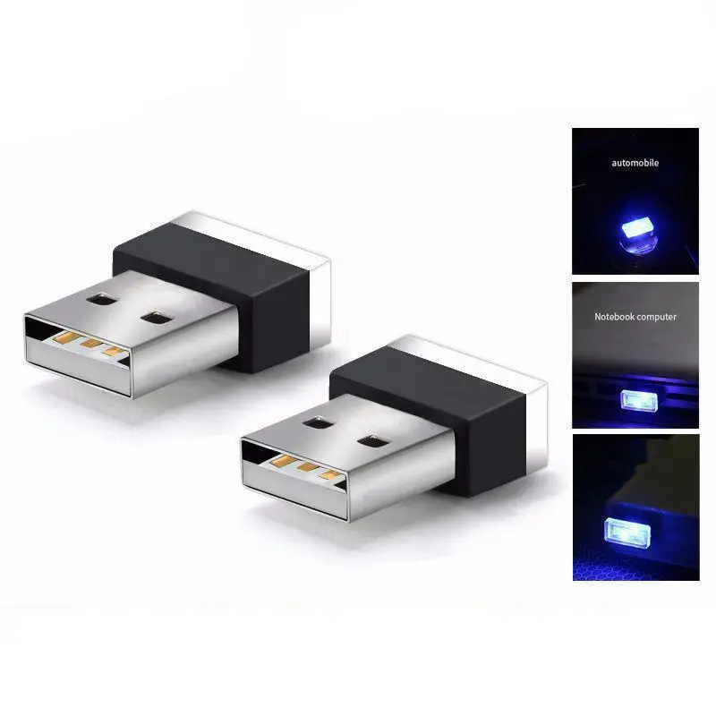 Mini USB światła samochodowe uniwersalny przenośny światło klimatyczne USB DC 5V USB oświetlenie wnętrza samochodu LED do klawiatura laptopa nocy w domu