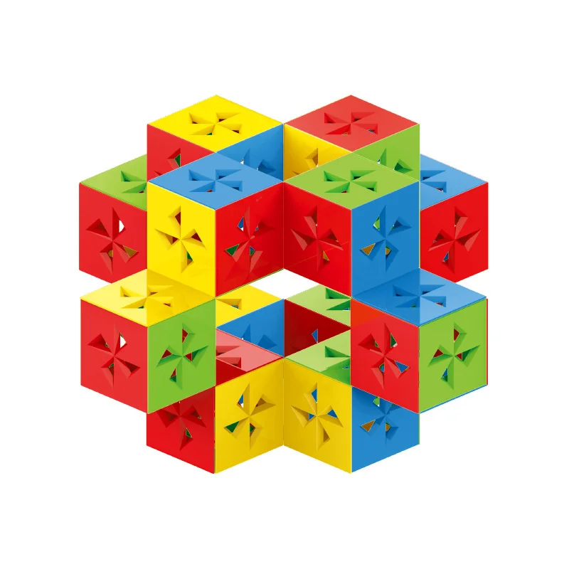 Three-dimensional Variety Magic Cube Toy Building Blocks Educational Toys For Children Kids DIY Assembling Bricks Model Toys