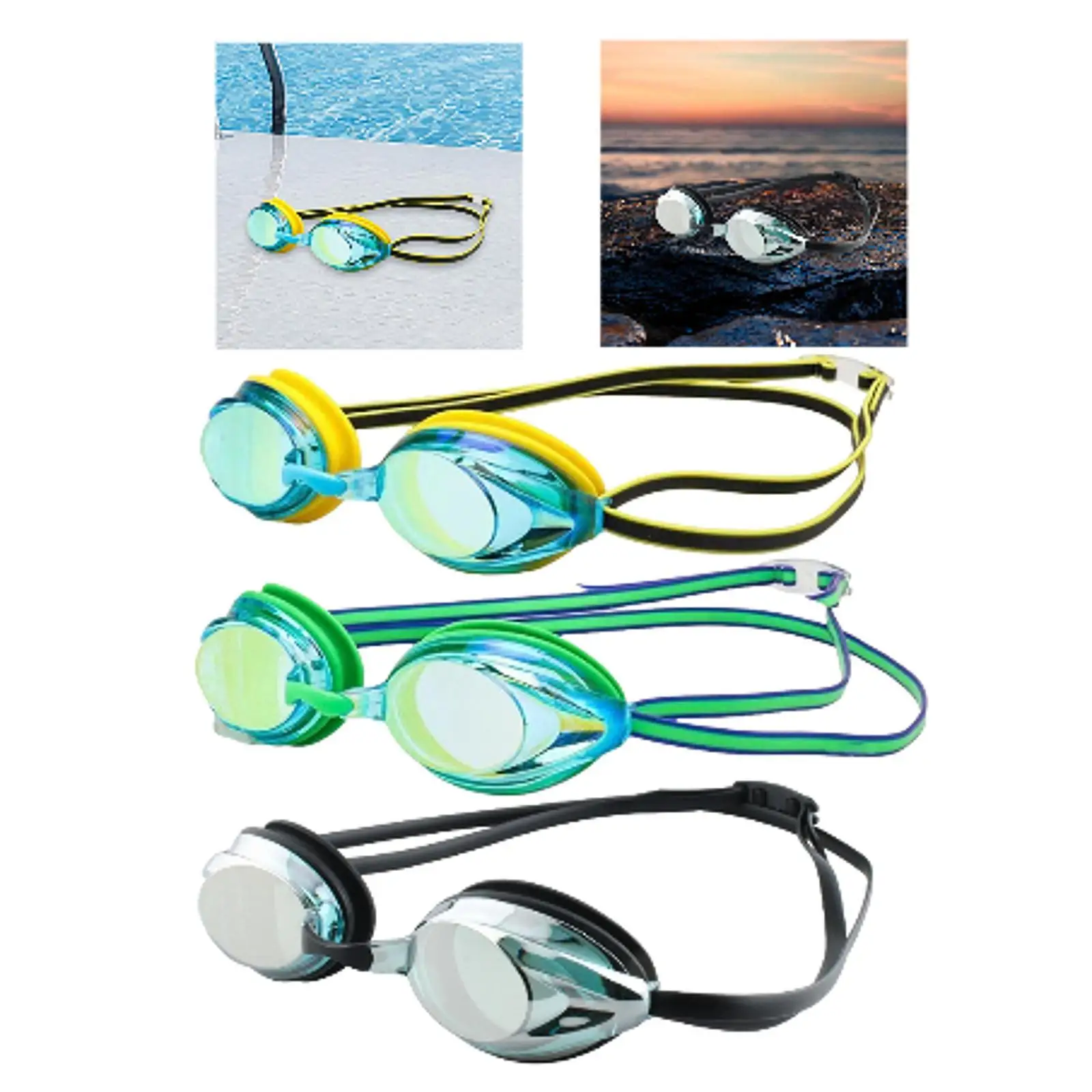 Swimming Goggles Swim Pool Goggles Comfortable Stylish Lightweight Professional Swim Eyewear for Outdoor Swimming Water Sports