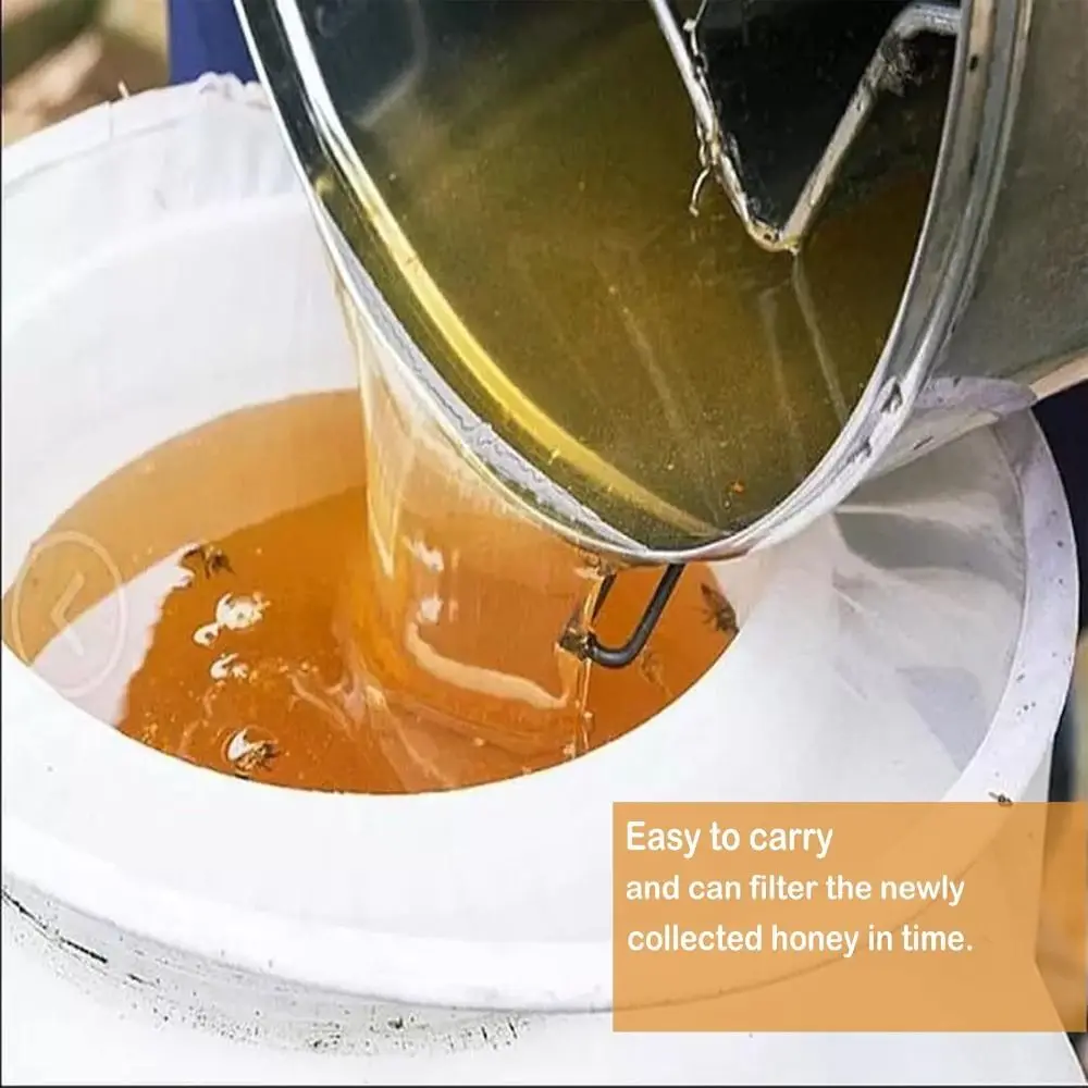 New 150Mesh Honey Strainers Nylon White Honey Filter Mesh Beekeeping Filter Mesh