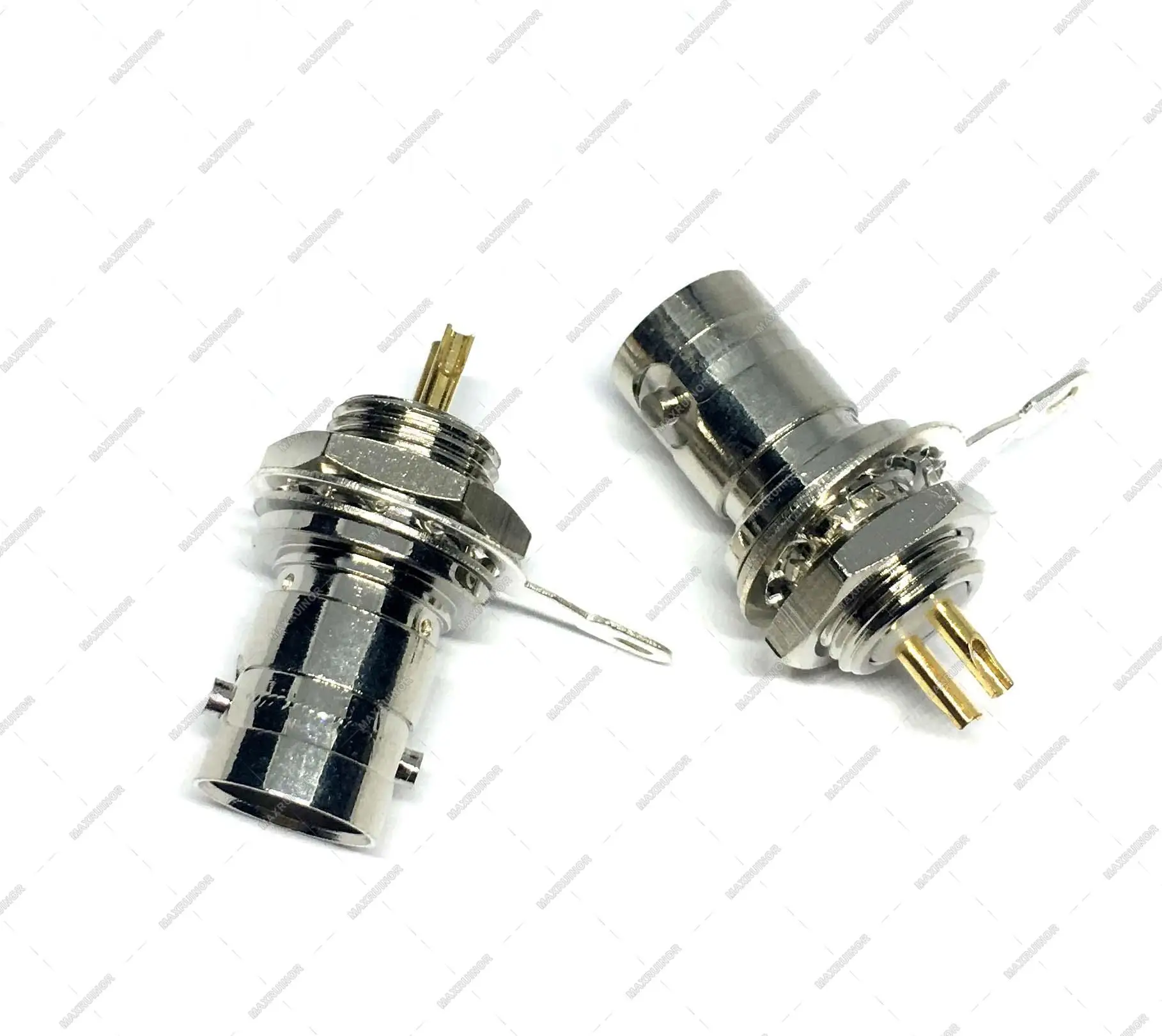 5Pairs RG59 RG-108A BNC connector Twin Twinax BNC male plug OR female jack nut bulkhead solder double pin connector