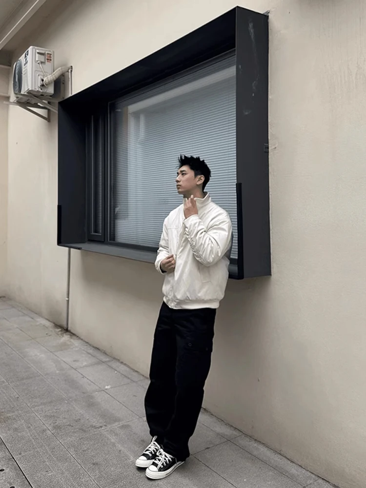

American Sle Men's ort Thiened Cotton Workwear Jaet Autumn Winter Tee-Proof Stand Collar Retro Workwear Coat