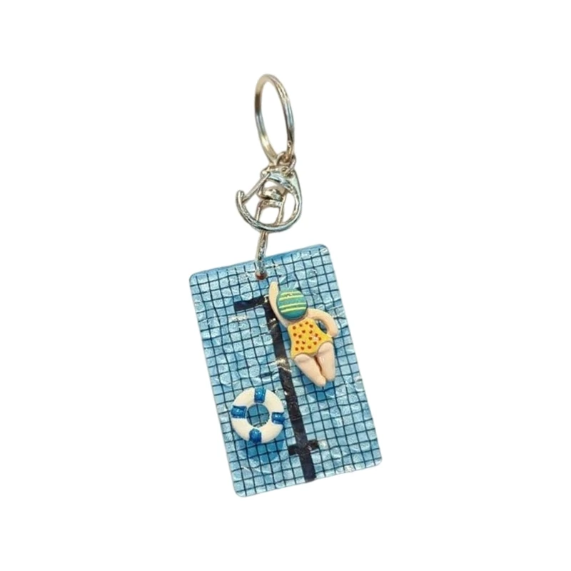  Modern User Friendly Couple Keychain for Fitness Swimming Backpack Charm Decors