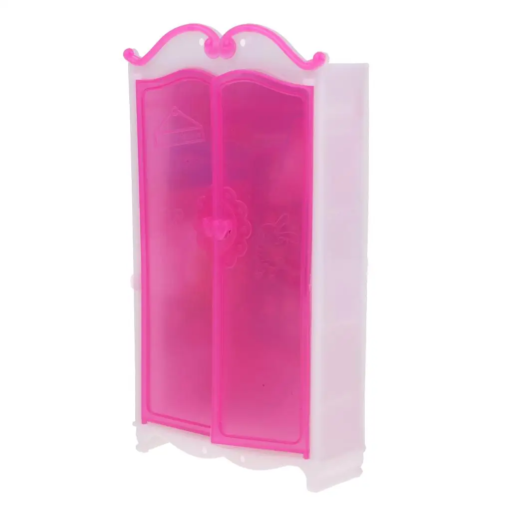 Closet Wardrobe Princess Bedroom Furniture for 30cm Dolls Accessories Dollhouse Decor