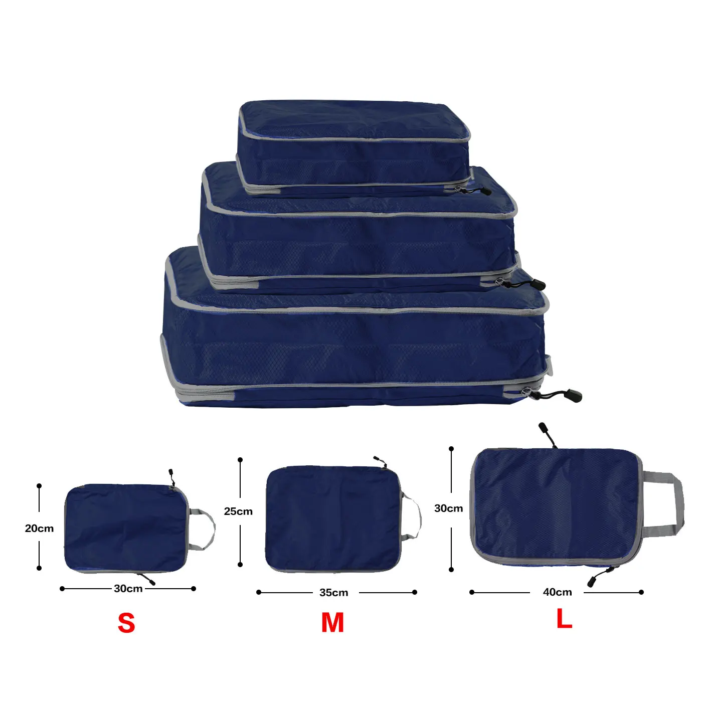 Opvouwbare samendrukbare verpakkingsblokjes, waterdichte reisopbergtas, nylon koffer, draagbaar met handtas, bagage-organizer - afbeelding 1