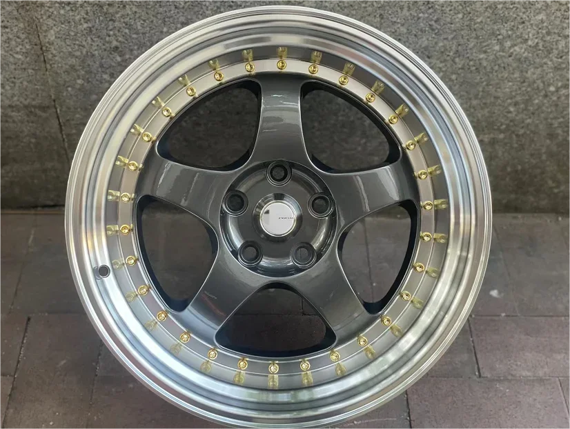Flrocky Aluminum Alloy Wheel 5 Spoke 17 18 19 20 Inch Auto Rims 5X114.3 5X100 5X112 5X120Custom Wheels For Car