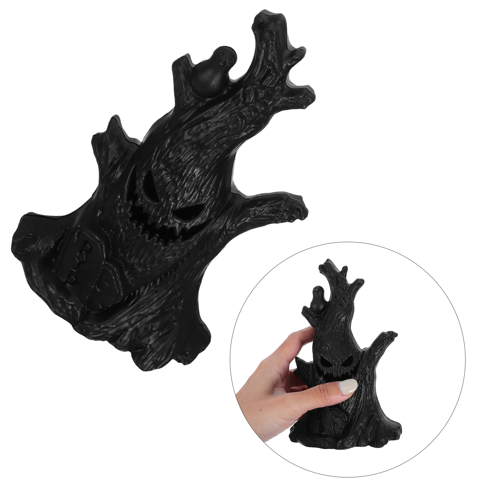 

2pcs Halloween Ghost Decorations Spooky Plastic Tree Lamp For Night Light Indoor Outdoor Family Party Farmhouse Kitchen Desk