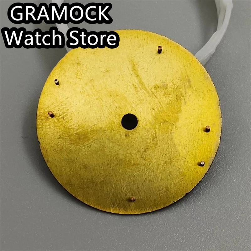 GRAMOCK 29mm Dial Black Watch Dial Green Luminous Fit NH35 NH36 Movement