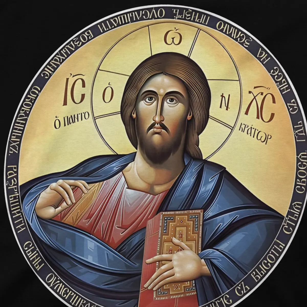 Maglietta da uomo di gesù cristo Pantocrator icona ortodossa maglietta distintiva felpe originali Hipster