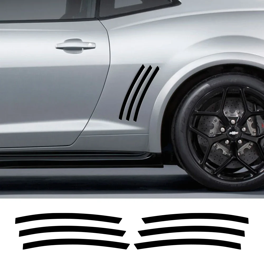 Side Slit Stripes Vinyl Decals, Car Body Graphics Stickers for Chevrolet Camaro ZL1 Z28 RS SS, Auto Tuning Decor Accessories