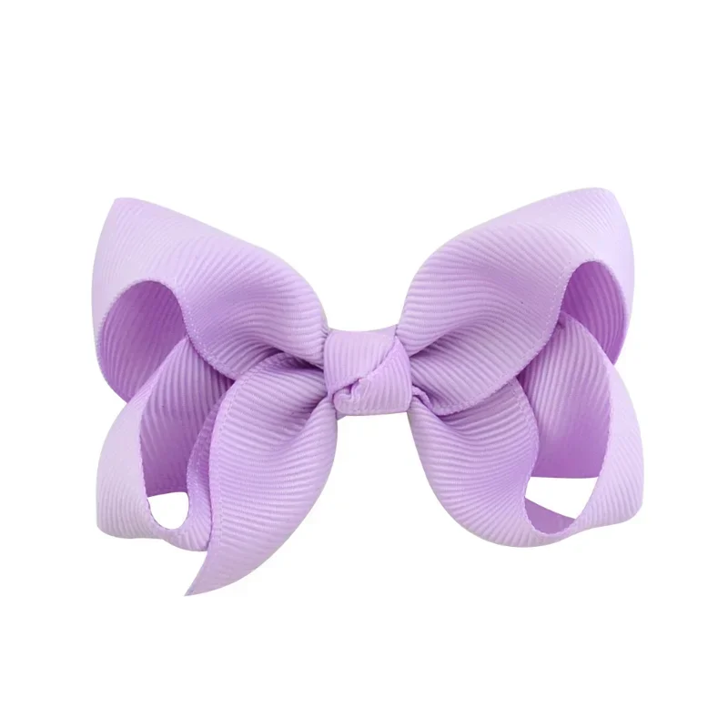 1Piece 3Inches Grosgrain Ribbon Bows Hair Clip for Kids Girls Solid Color Bowknot Classic Bubble Bow Hairpins Hair Accessories