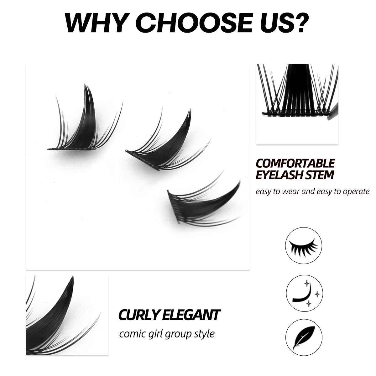 GROINNEYA 일일 DIY 가짜 속눈썹 고양이 눈 속눈썹 60/120 개별 속눈썹 자연 모양 속눈썹 확장 메이크업 집에서