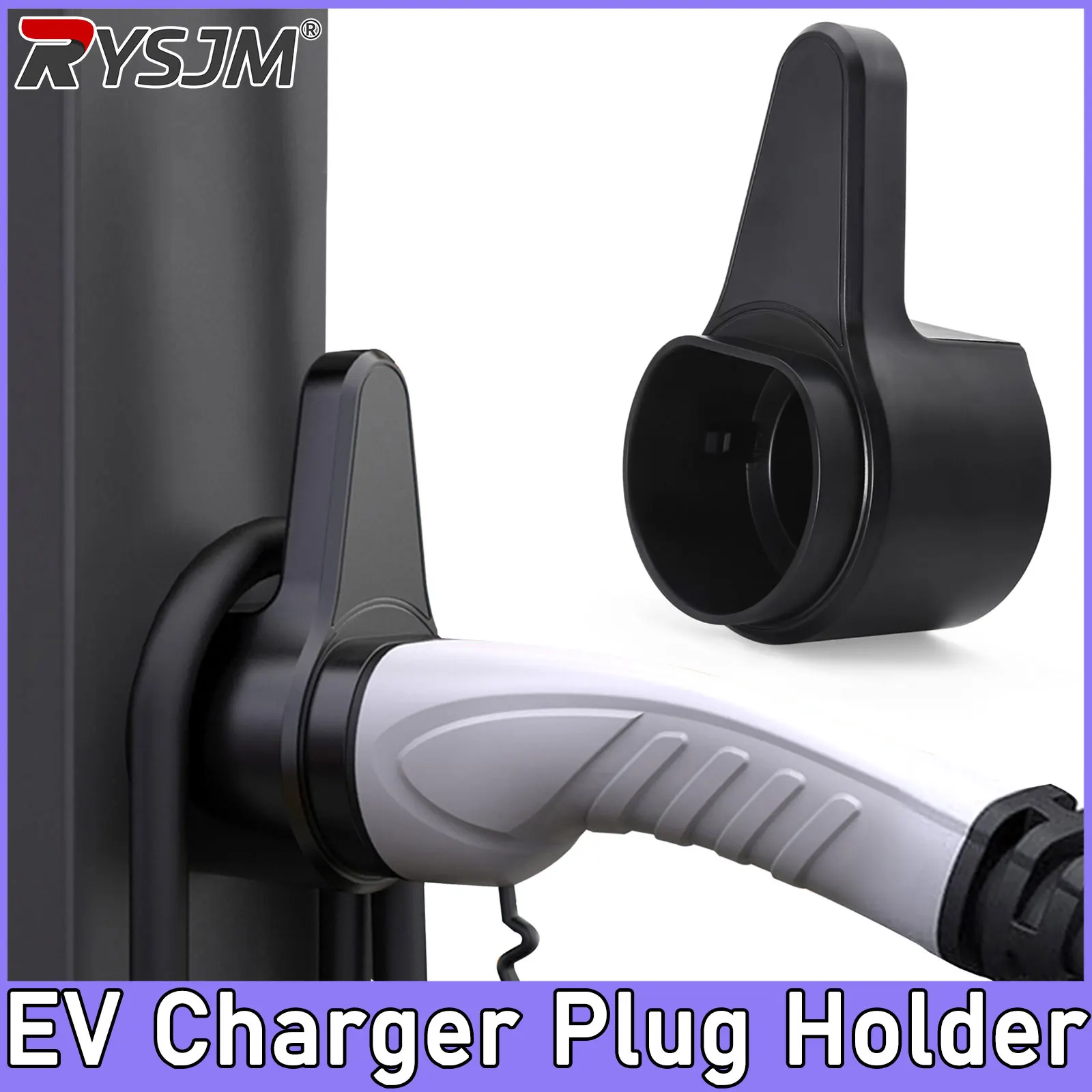 Portable EV Charger Plug Holder Stand for Tesla Type 1 Type2 GB/T Car Charger Wall Mount Bracket Car Charging Cable Bracket