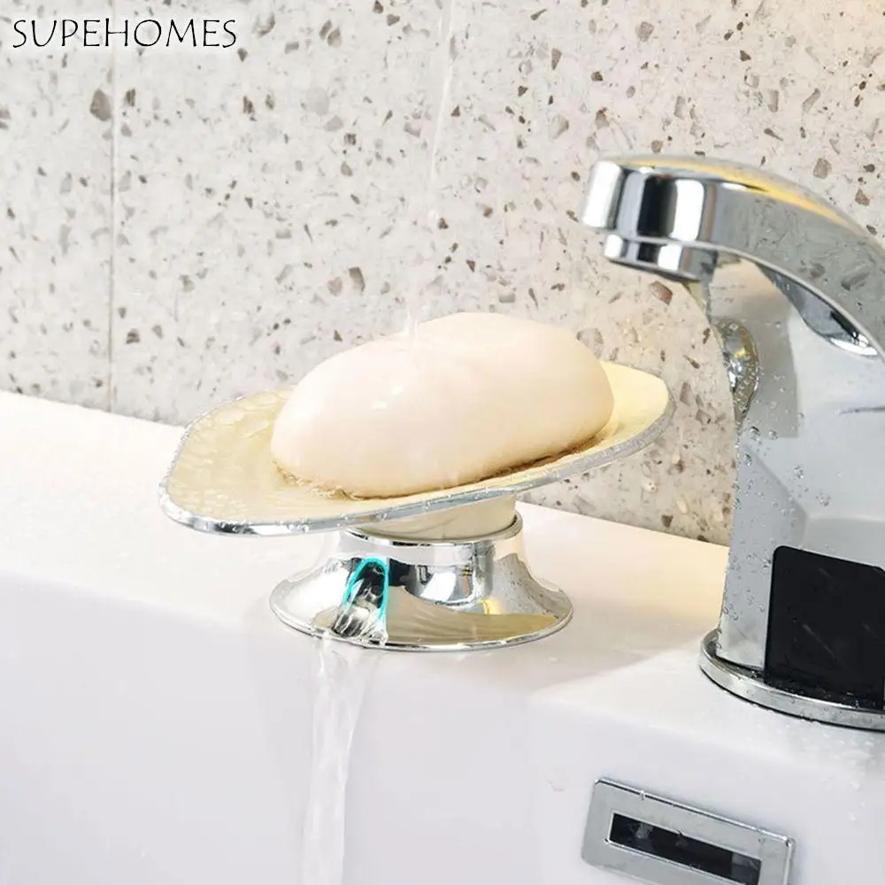 360° Free Rotation Soap Box Simple Moisture-proof Leaf Shape Soap Storage Case ABS Detachable Soap Container For Bathroom