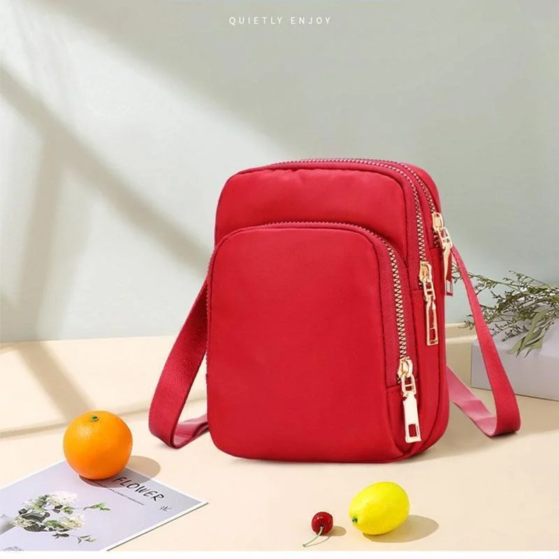 Nowa damska moda Crossbody torby nylonowa torba na telefon komórkowy zmiana torby na ramię