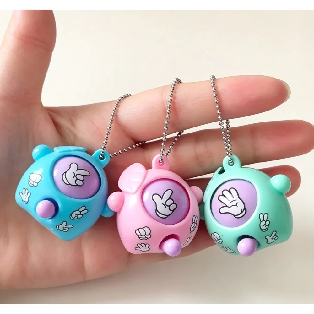 20261-50 New Scissors Egg Exhibition 1-50 Double Children's Toy Keychains Stone Scissors Paper Double Toy Pendants