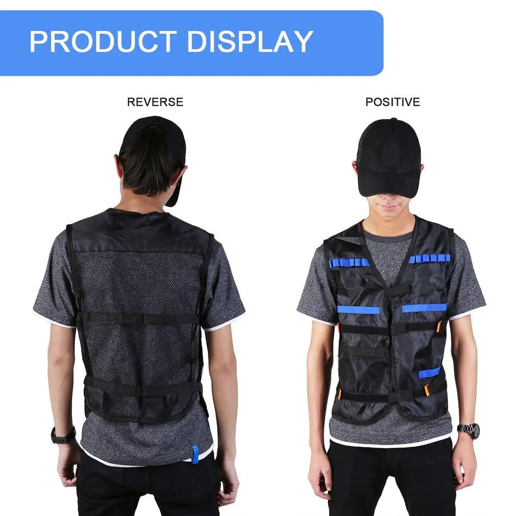 Hot Security ยุทธวิธีชุดกลางแจ้งยุทธวิธีปรับชุด N-Strike Elite เกมการล่าสัตว์เสื้อกั๊ก 54*43 ซม.Dropshipping ขายส่ง