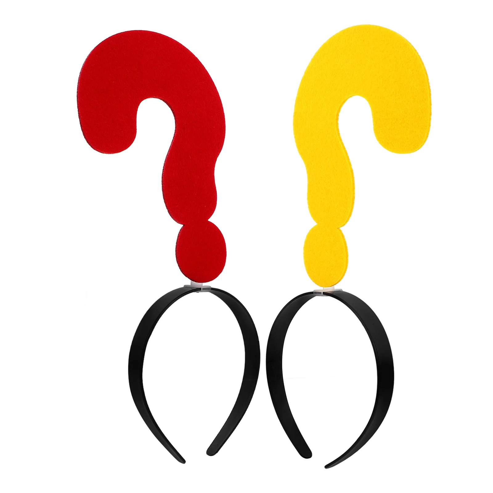 

2Pcs Question Mark Headband Funny Party Hair Hoop Photo Booth Party Favors Decorative Carnival Headwear Fashion Hair Hoop