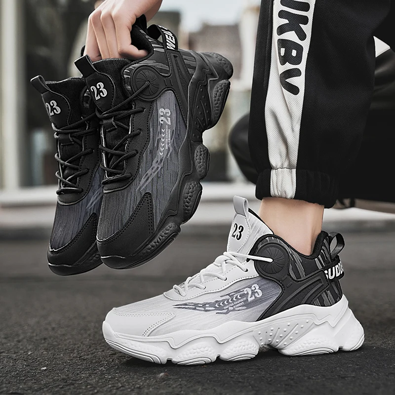 

New breathable mesh dad shoes for men in summer, shock-absorbing thick-soled sports and casual running shoes for teenagers