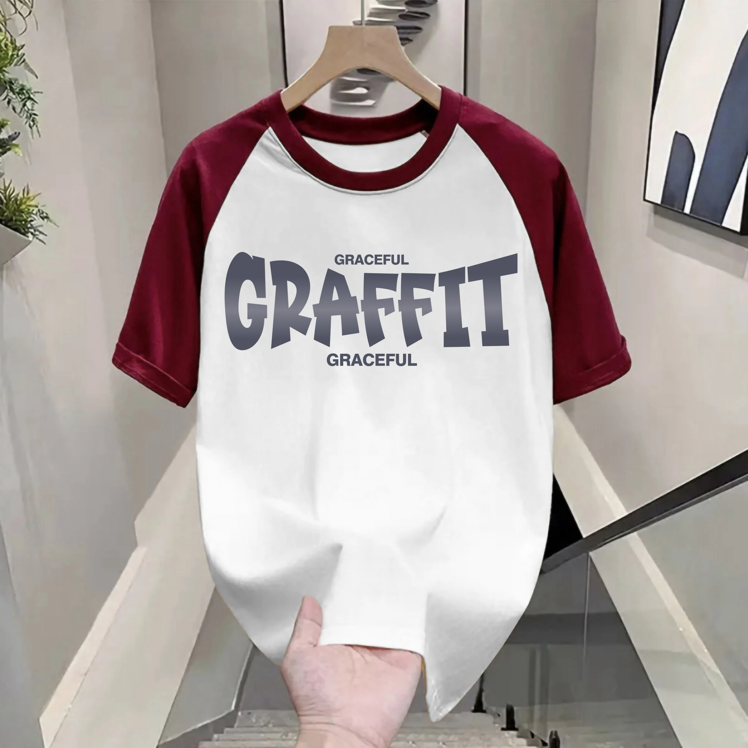 

Футболка из чистого хлопка Heavyweight Color Blo с коротким рукавом, летняя, от американского модного бренда, молодежная, с защитой от солнца...