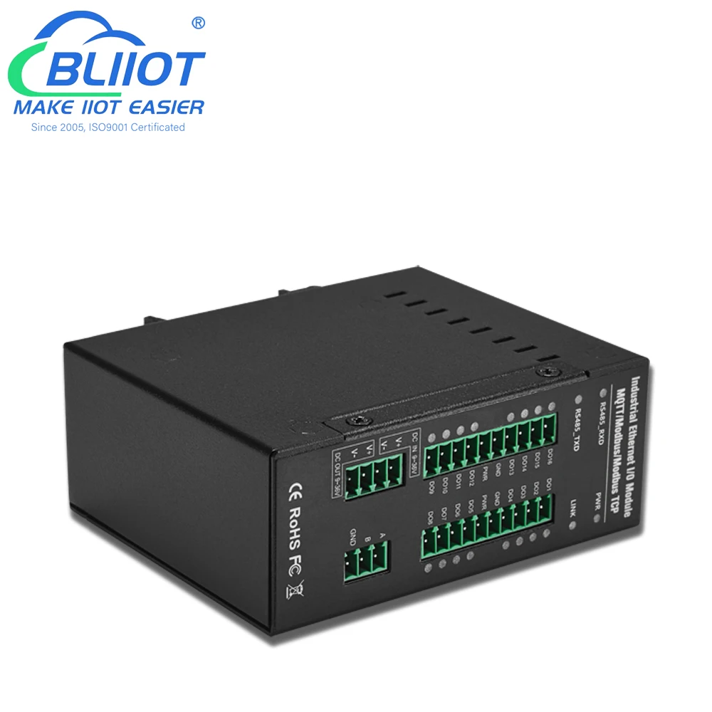 4/8 CH 2 Wire/3 Wire PT100/PT1000 Temperature Acquisition I/O Module Modbus MQTT Remote Ethernet High precision RTD IO Module