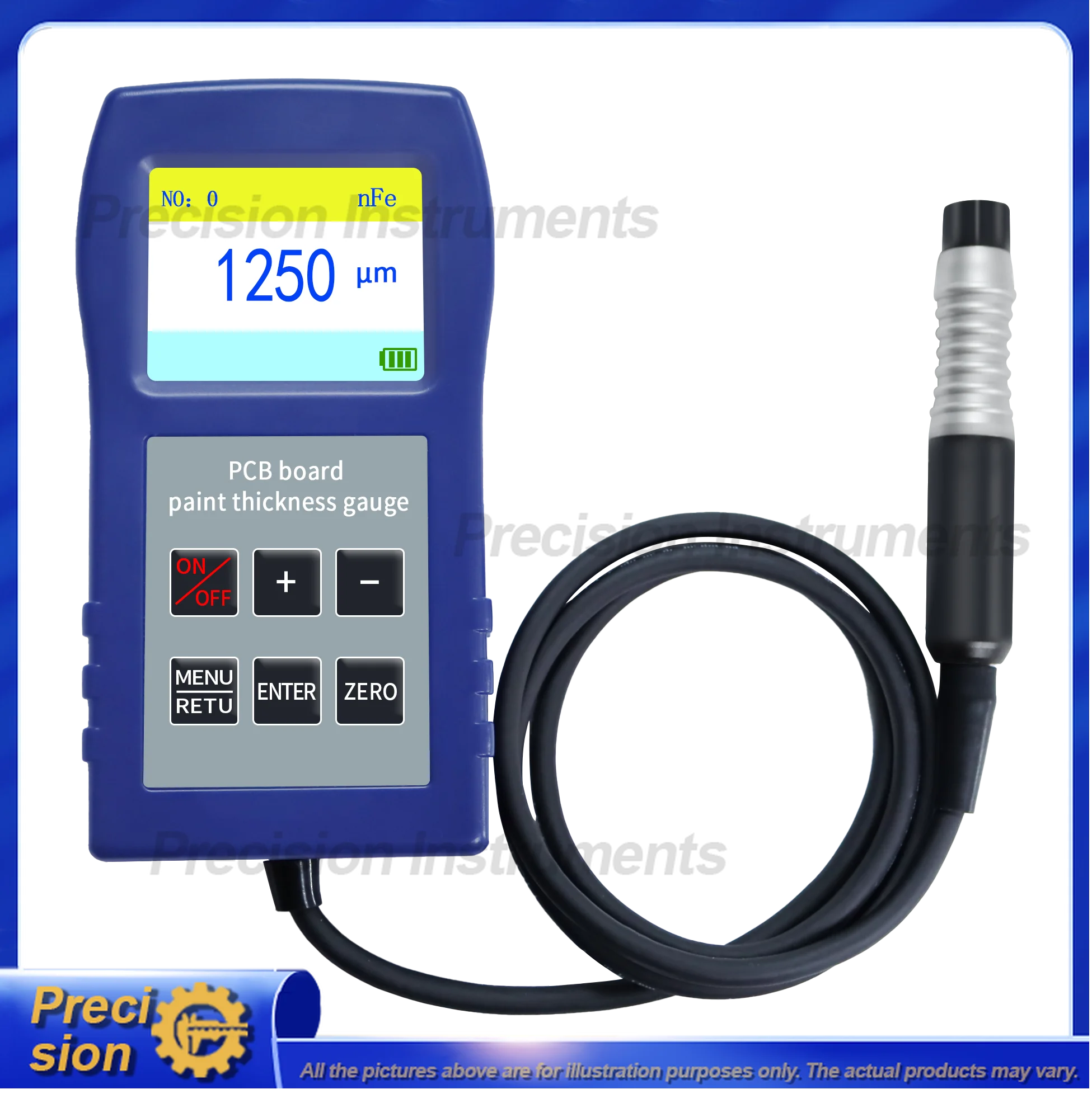 PCB Coating Thickness Gauge for Measuring Paint Varnish Conformal Coating on Circuit Boards Nondestructive Digital Micrometer