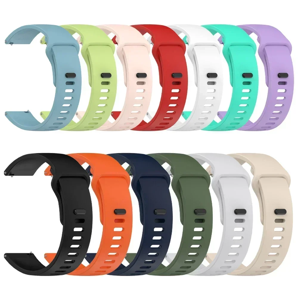 22mm Silicone Strap For Zeblaze Stratos 2 Ultra/Vibe 7 7 Pro 7Lite/Btalk 3 Pro/Plus/Ares 3 Pro/Stratos 4 3/GTS 3 GPS GTR 3 Band