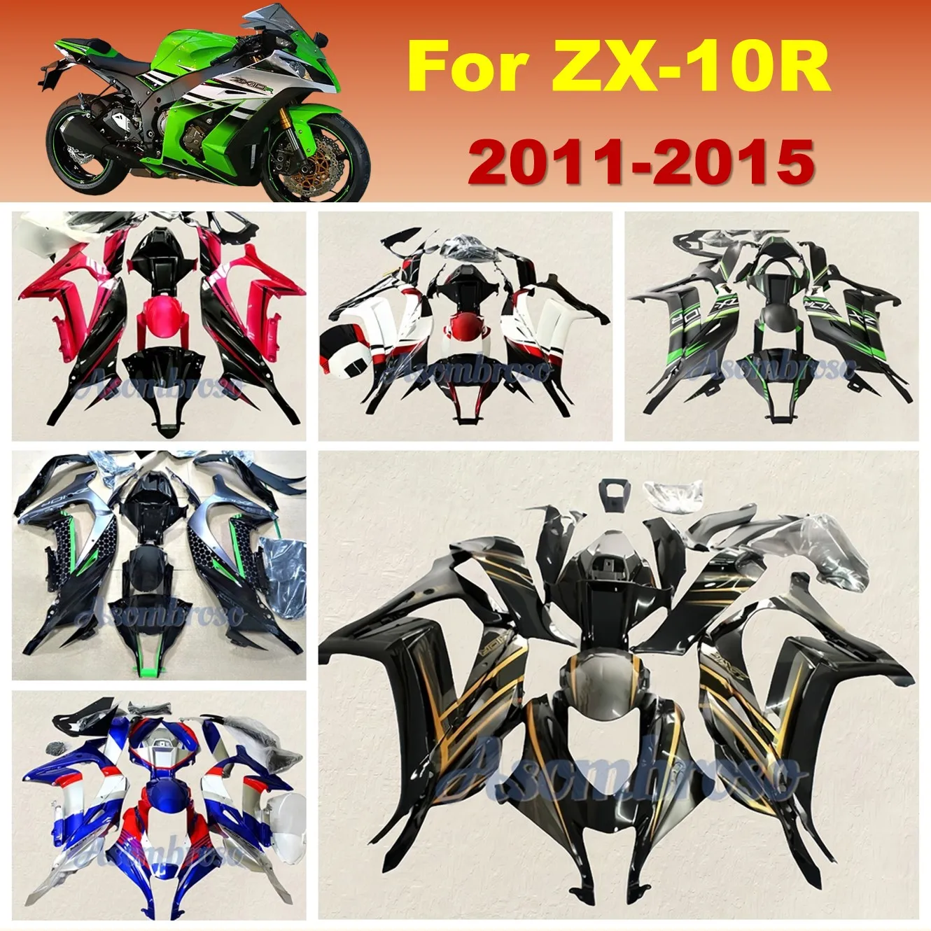 Great Quality Fairing kit For ZX10R 2011 2015 2012 2011 2013 2014 zx 10r 11-15 ZX-10R ABS Injection Fairing bodywork set