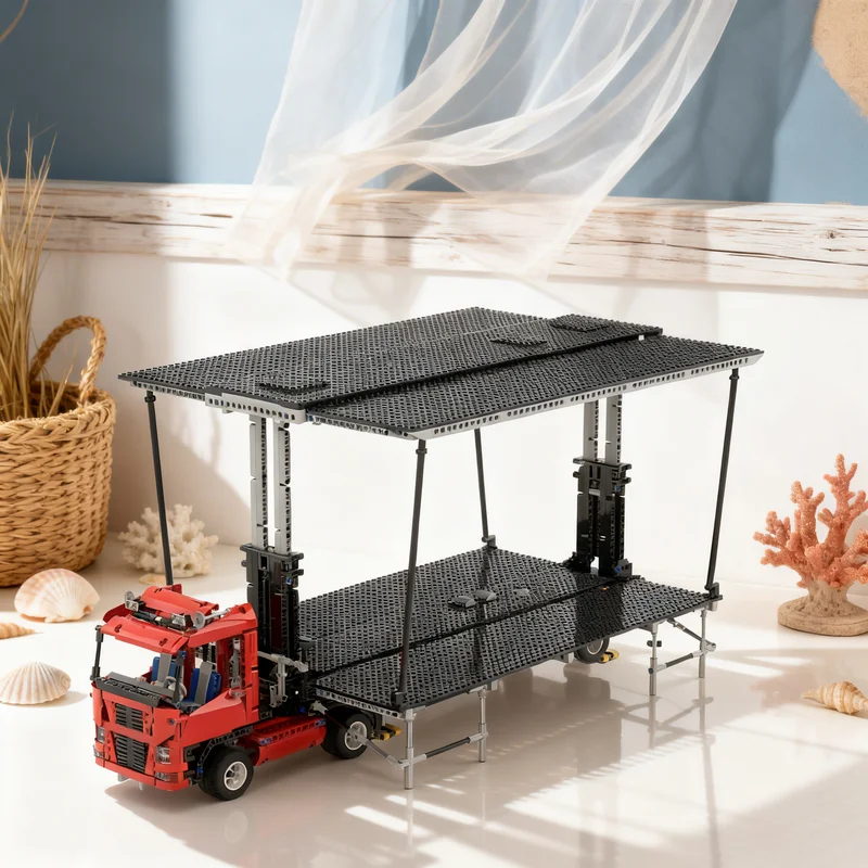 

2148pcs MOC Mobile Stage Trailer Technical Model Building Blocks Toy Gift Creative Display Collectible Desk Premium Adult Kids