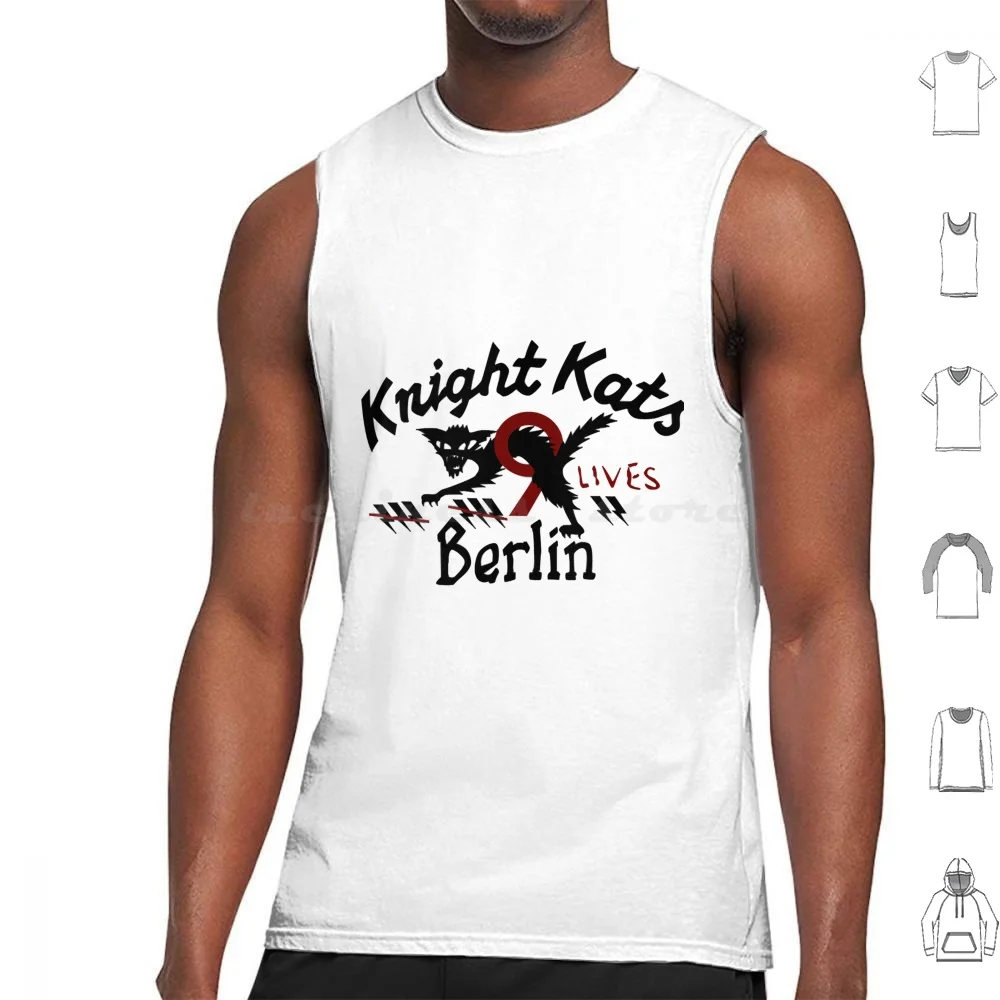 Knight Kats 9 Lives Berlin Tank Tops Vest Sleeveless Geek Nerd Geekly Geeklyshirts Movies Comics Cartoons Superheroes