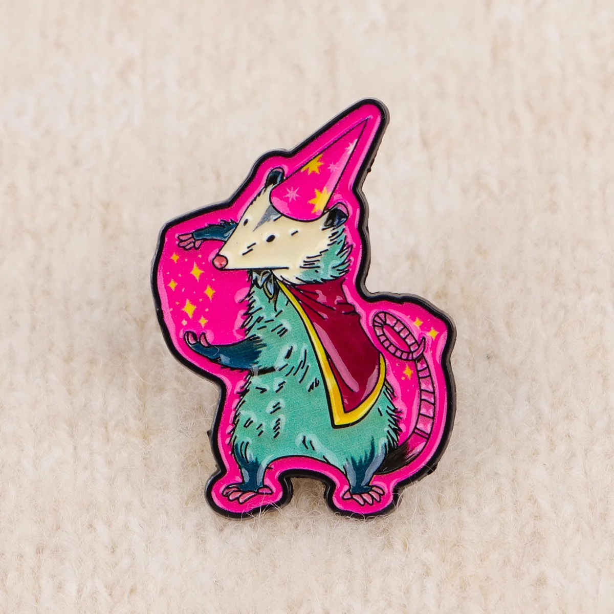 Funny Animal Enamel Pin Cute Opossum Brooch Pines Lapel Pins Badge on Backpack Clothing Accessories Fashion Jewelry Friends Gift image 3